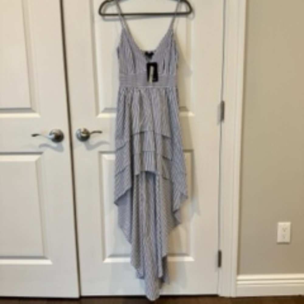Priv Striped High-Low Dress